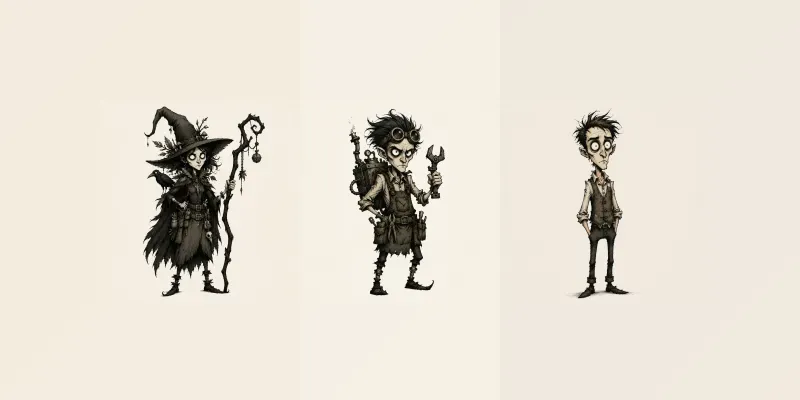 Gothic Survival Game Sketch Art Style generated by undefined