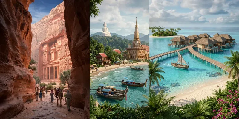 Cinematic 3D Travel Posters