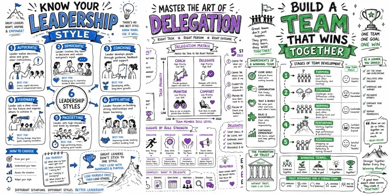 Hand Drawn Leadership Team Managements generated by undefined