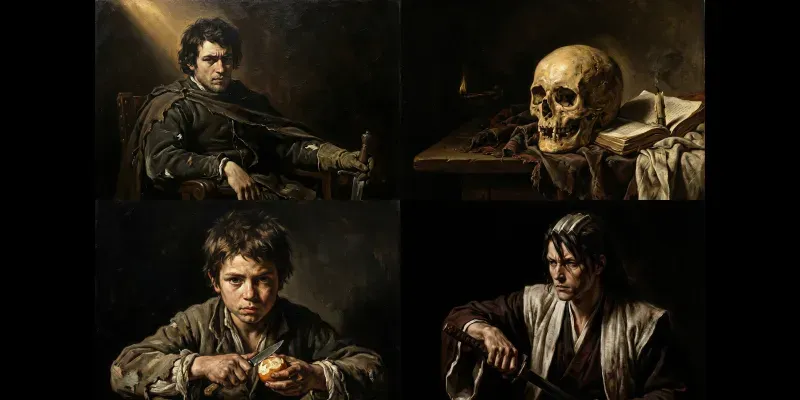 Caravaggio Style Oil Paintings generated by undefined