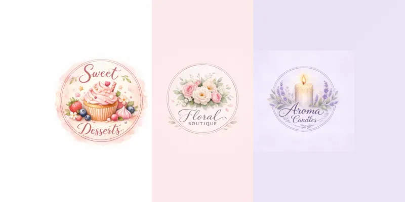 Elegant Watercolor Logos generated by undefined
