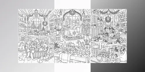 Cozy North Pole Coloring Pages generated by chatgpt-image