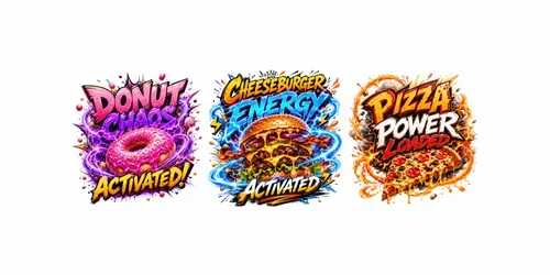 Comic Food Energy Typography generated by chatgpt-image