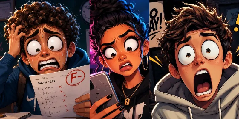 Cartoon Shock Reactions generated by undefined