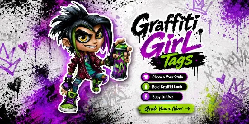 Graffiti Girl Product Tags generated by undefined