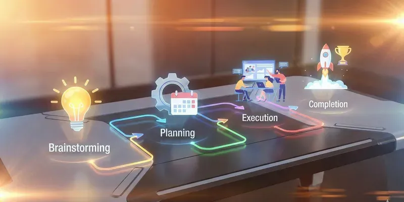 Holographic Workflow Animations 8s generated by undefined