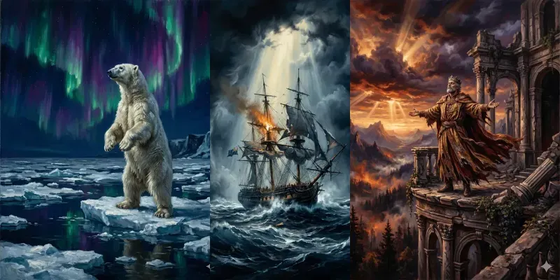 Cinematic Oil Portrait Paintings generated by undefined