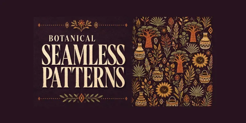 Botanical Seamless Patterns generated by undefined