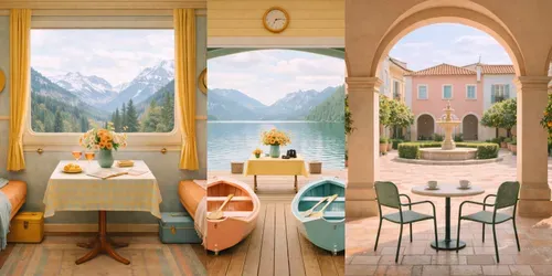 Wes Anderson Style Scenery generated by chatgpt-image