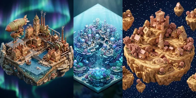 Miniature 3D Worlds Creator