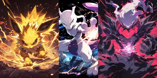 Dynamic Pokemon Or Anime Wall Art generated by midjourney