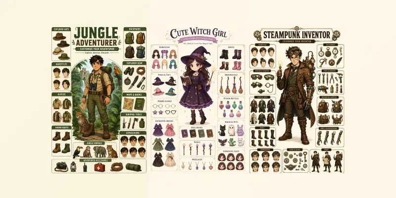 Cute Avatar Creator Kits generated by undefined