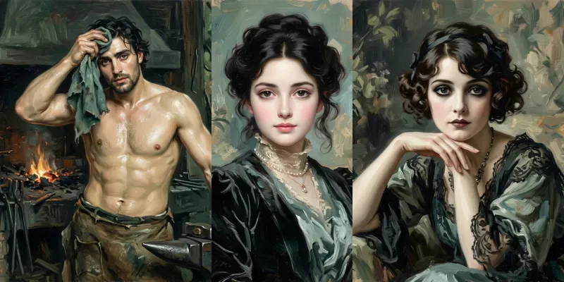 Sargent Meets Modern Oils On Canvas generated by undefined