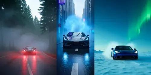 Dynamic Car Scenes generated by grok-video