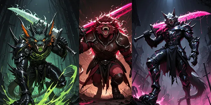 300 Warrior Sword Wielding Creatures 4K generated by undefined