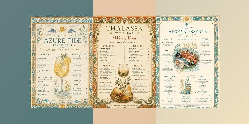 Minoan Fresco Food Menus generated by undefined