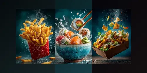 Culinary Dynamic Food Photography generated by midjourney