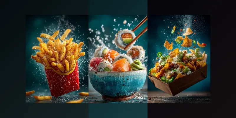 Culinary Dynamic Food Photography generated by undefined