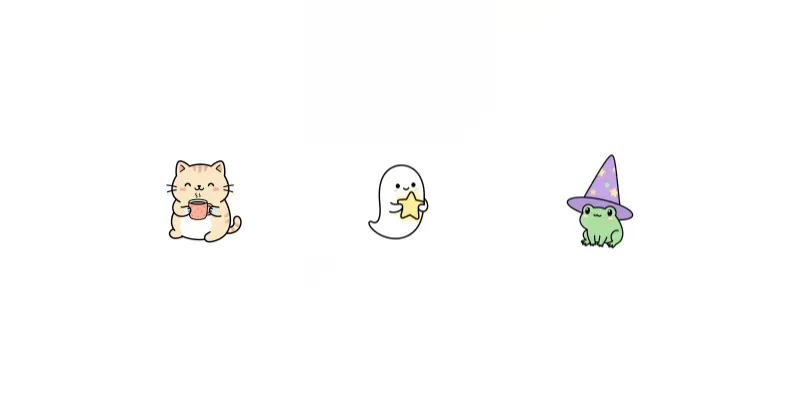 Cute Minimalist Kawaii Line Art generated by undefined