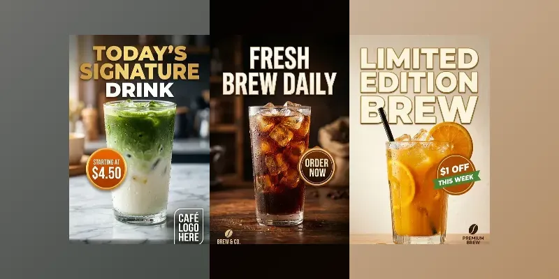 Coffee Beverage Ad Posters