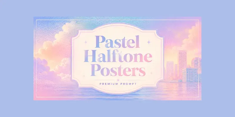Pastel Halftone Posters generated by undefined