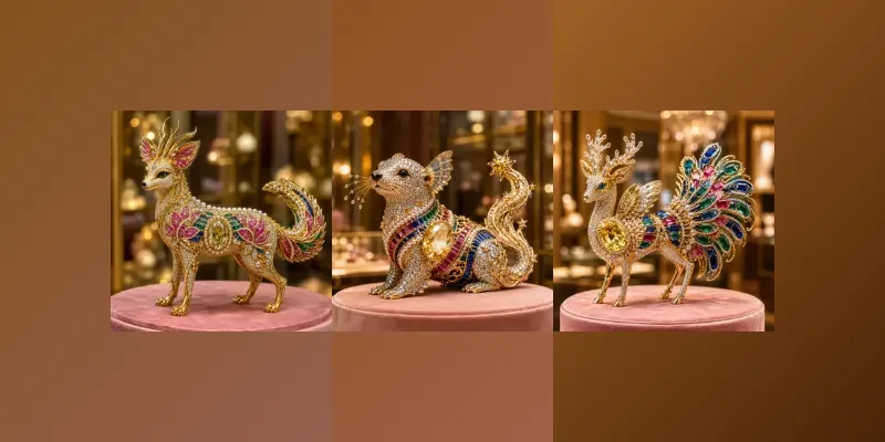 Luxury Fantasy Jewel Animals generated by undefined