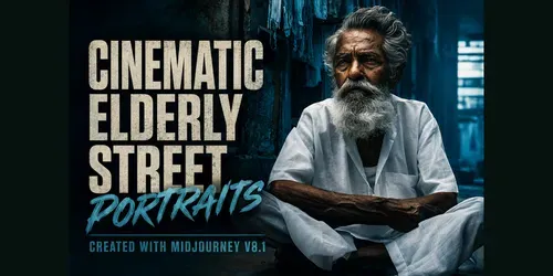 Cinematic Elderly Street Portraits generated by midjourney