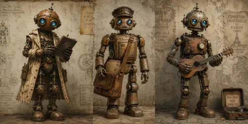 Vintage Rusty Robot Character Creators generated by chatgpt-image