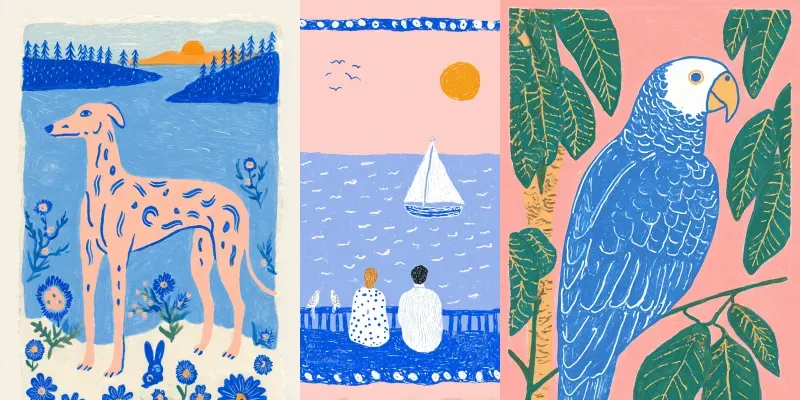 Screen Print Illustrations generated by undefined