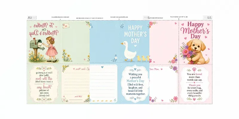 Editable Mothers Day Foldable Cards