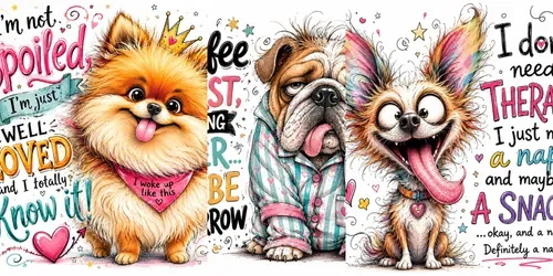 Funny Dogs Quote Generator generated by chatgpt-image