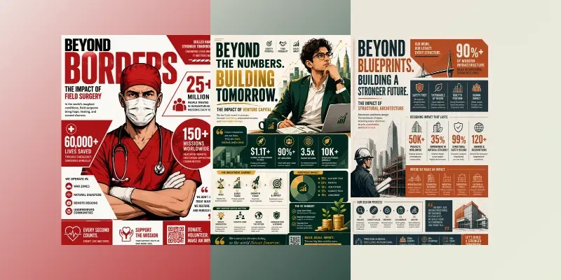 Editorial Bold Infographic Art generated by undefined