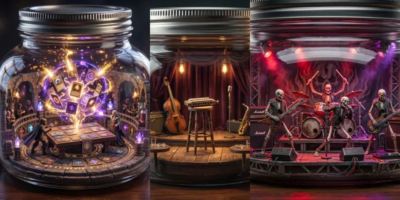 3d Glass Jar Micro Worlds generated by undefined