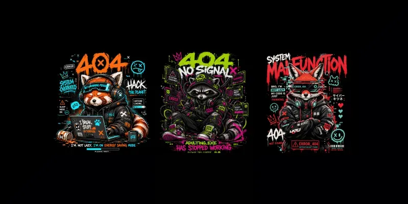 Cyber Graffiti Character Posters generated by undefined