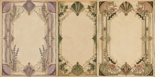 Art Deco Botanical Junk Journal Pages generated by chatgpt-image