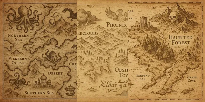 Vintage Fantasy World Map Makers generated by undefined