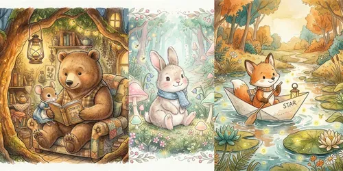 Whimsical Storybook Watercolor Art generated by gemini-image