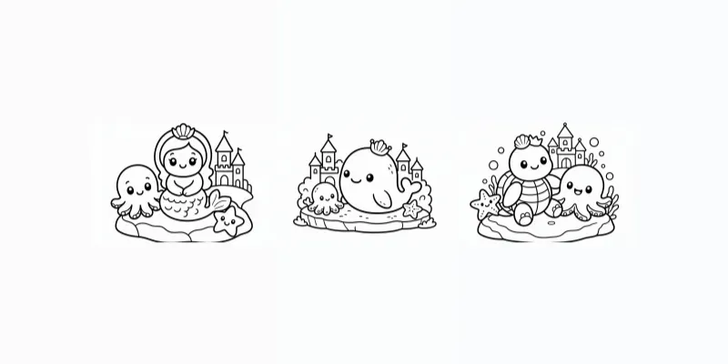 Magical Sea Wonders Colorings