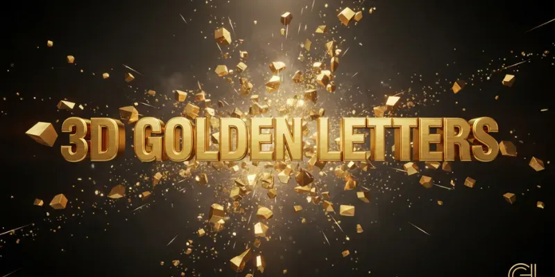 3D Golden Metallic Letters generated by undefined
