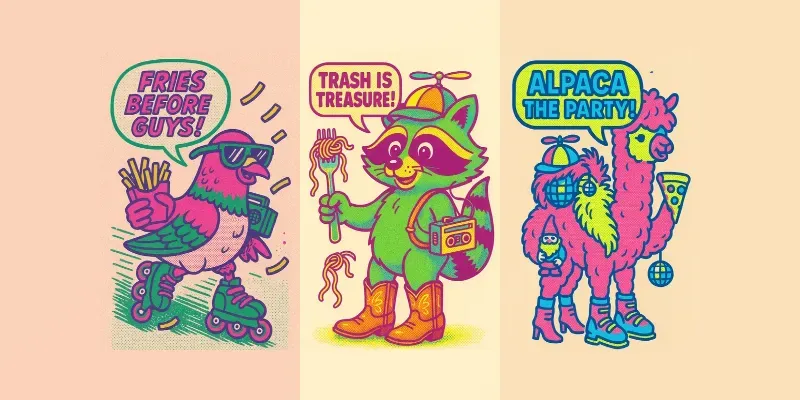 80er Retro Comic Style Illustration Art generated by undefined