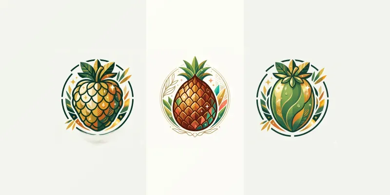 Modern Exotic Fruit Emblems generated by undefined