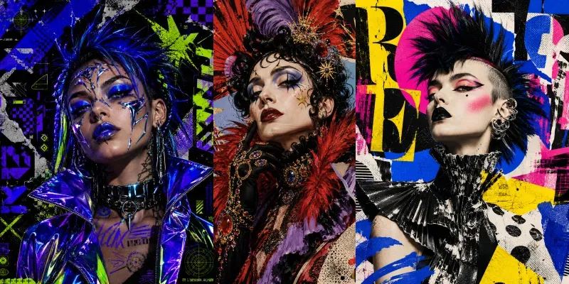 Maximalist Graphic Portraits generated by undefined
