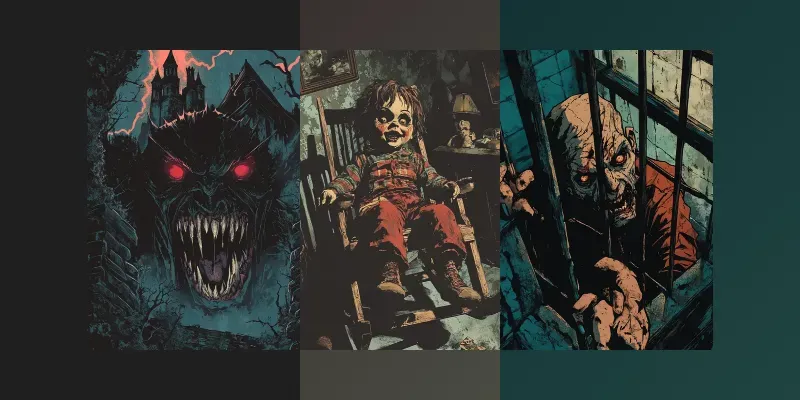 Vintage Horror Comic Covers generated by undefined