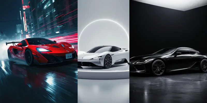 Cinematic Automotive Commercial Posters generated by undefined