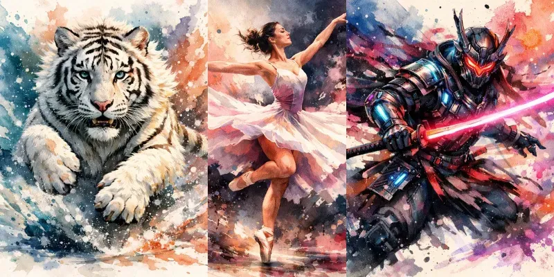 Watercolor Motion Splash Art Sets generated by undefined