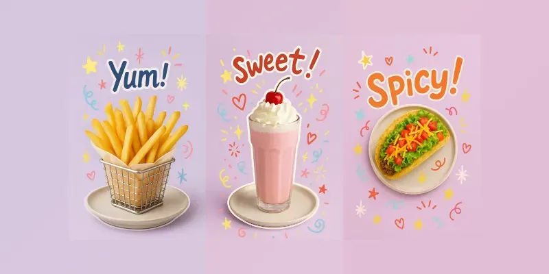 Playful Food Fun Doodles generated by undefined