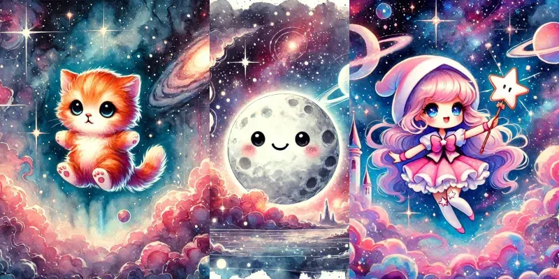 Cosmic Kawaii Dreams generated by undefined