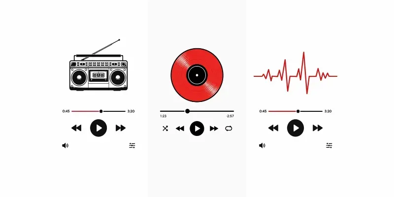 Music Player UI App Interface Designs generated by undefined