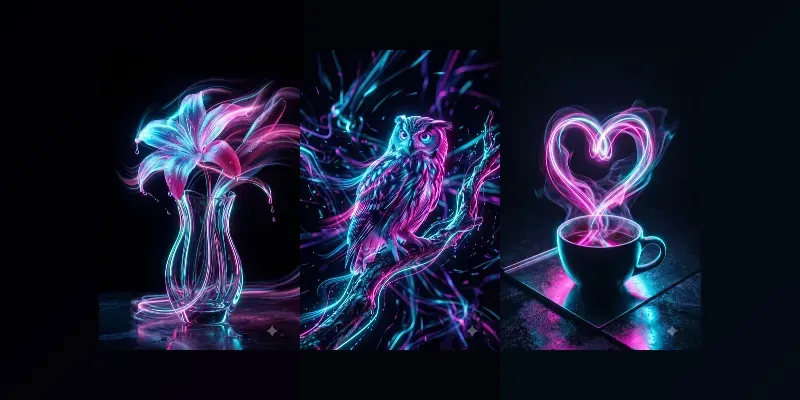 Neon Long Exposure 3Ds generated by undefined