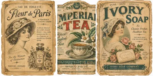 Retro Ads Junk Journal Ephemera generated by chatgpt-image
